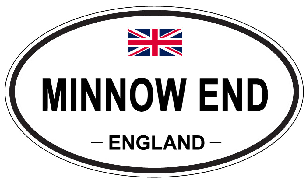 MINNOW END, ENGLAND - Oval Sticker