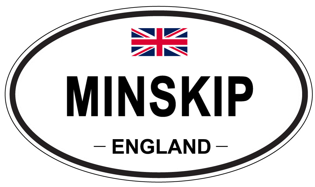 MINSKIP, England - Oval Magnet
