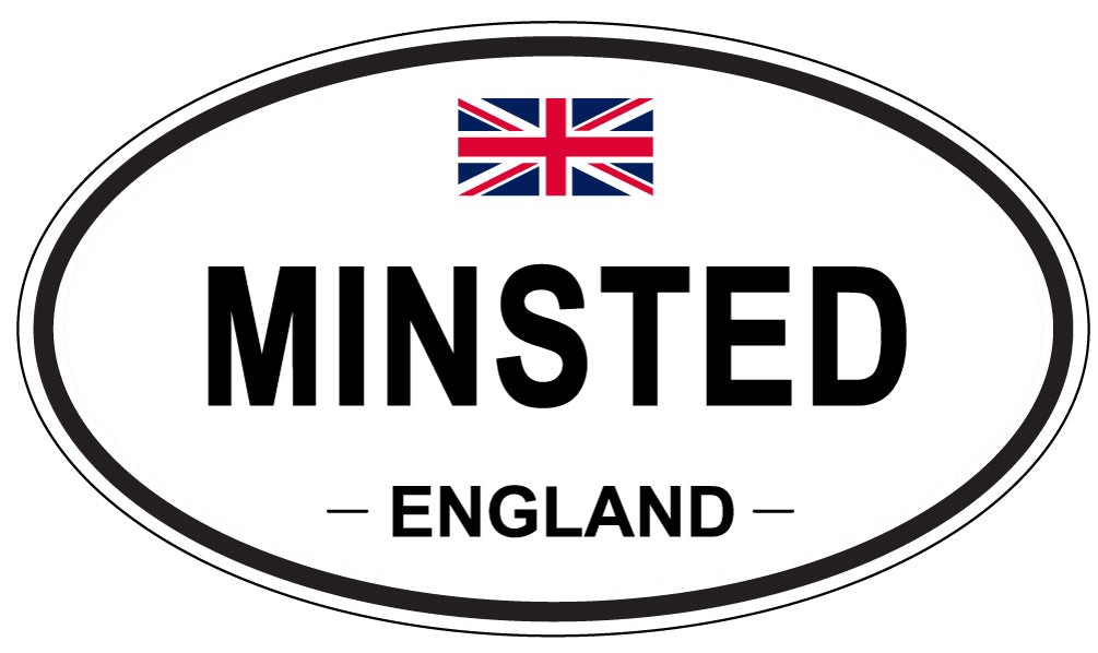 MINSTED, ENGLAND - Oval Sticker
