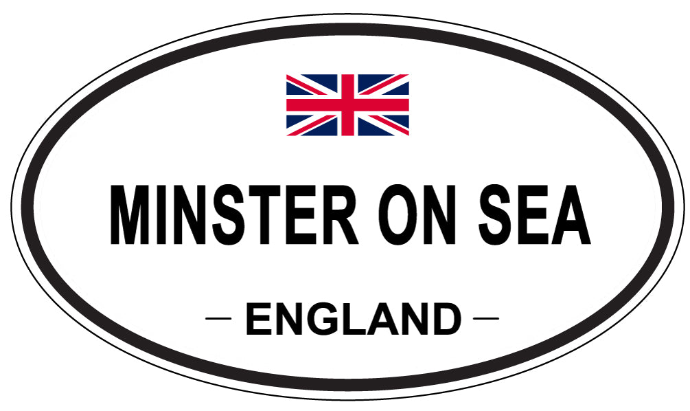 MINSTER ON SEA, ENGLAND - Oval Sticker