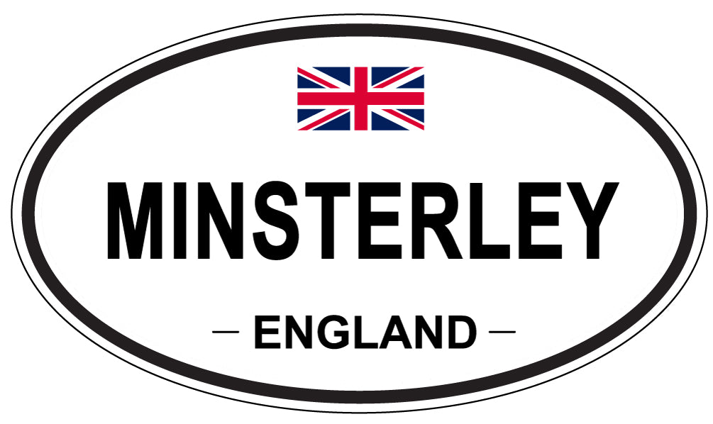 MINSTERLEY, ENGLAND - Oval Sticker
