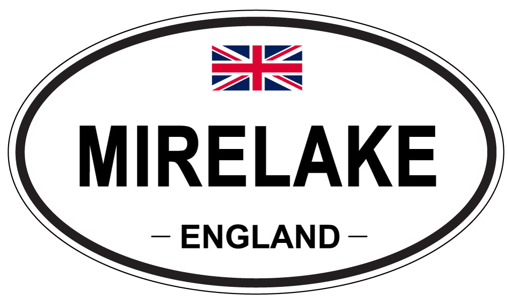 MIRELAKE, ENGLAND - Oval Sticker