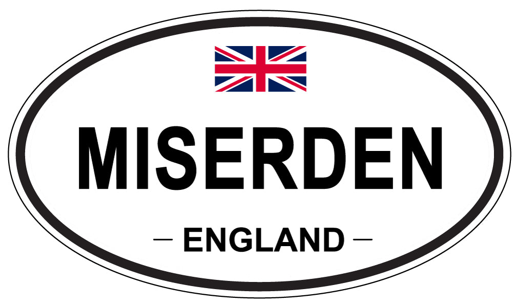 MISERDEN, ENGLAND - Oval Sticker
