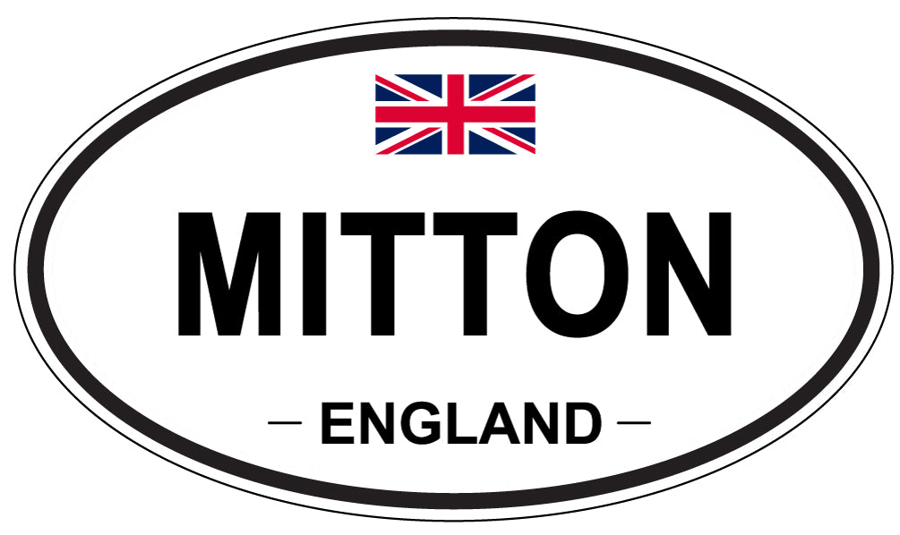 MITTON, ENGLAND - Oval Sticker