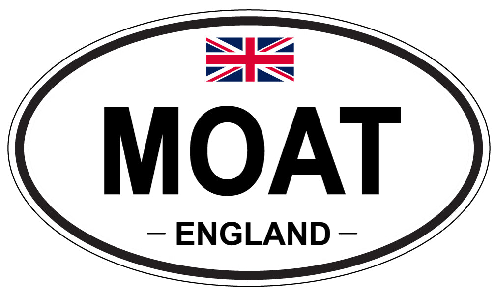 MOAT, England - Oval Magnet