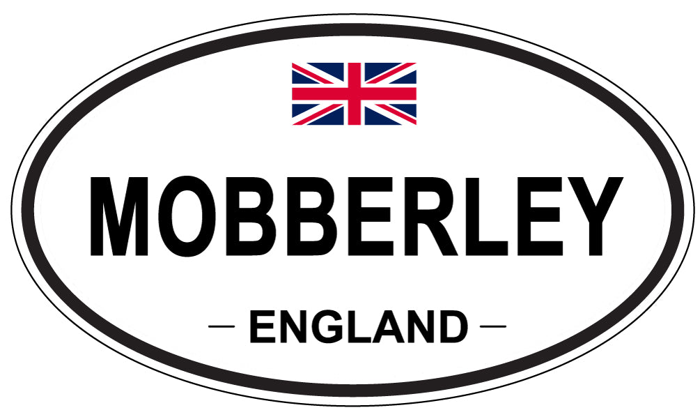 MOBBERLEY, ENGLAND - Oval Sticker