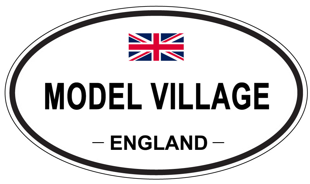 MODEL VILLAGE, ENGLAND - Oval Sticker