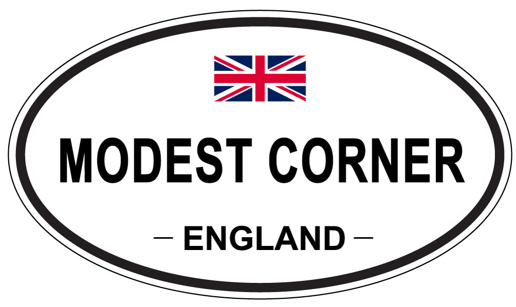MODEST CORNER, England - Oval Magnet