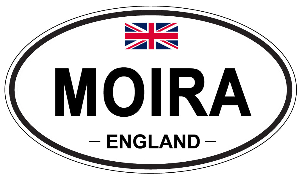 MOIRA, ENGLAND - Oval Sticker