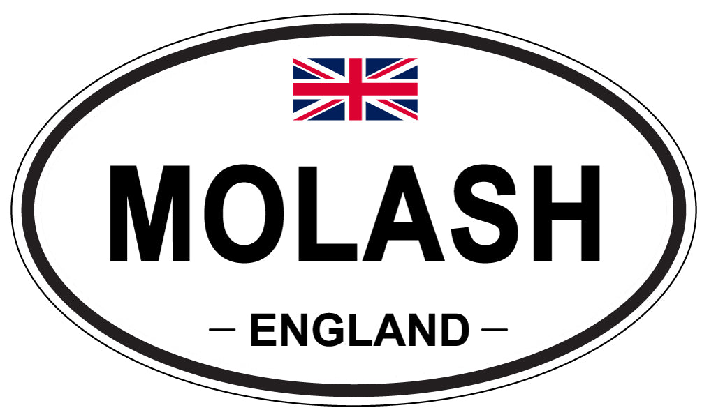 MOLASH, ENGLAND - Oval Sticker
