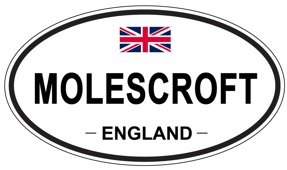 MOLESCROFT, ENGLAND - Oval Sticker