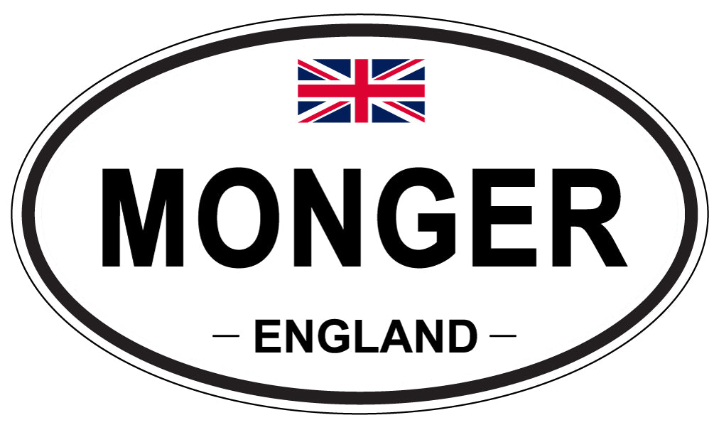MONGER, England - Oval Magnet