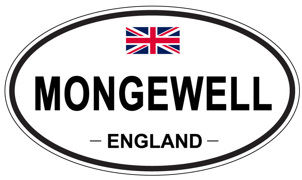 MONGEWELL, ENGLAND - Oval Sticker