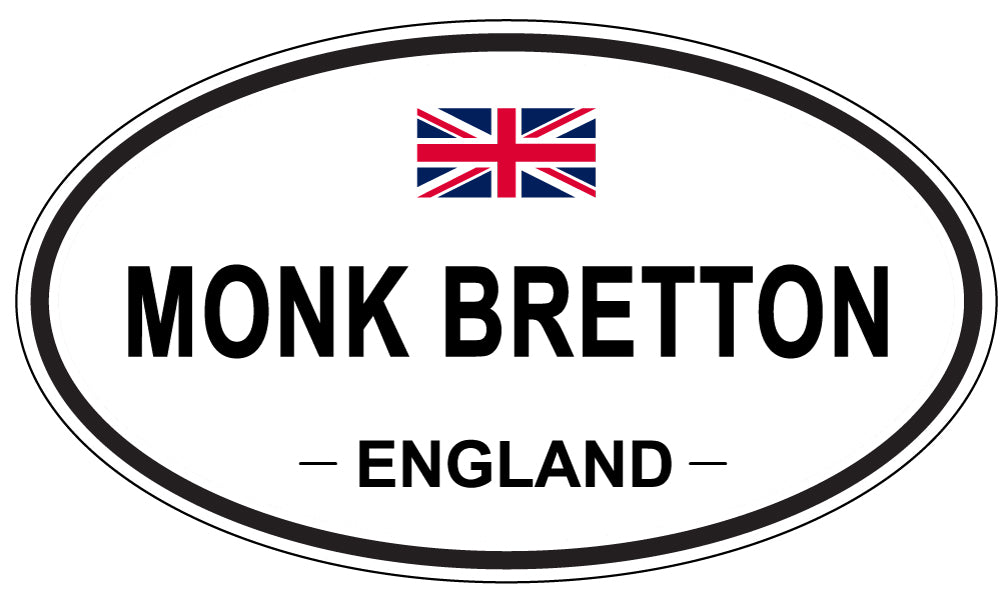 MONK BRETTON, ENGLAND - Oval Sticker