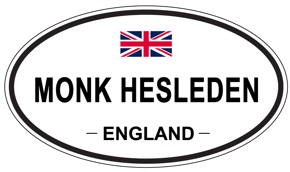 MONK HESLEDEN, ENGLAND - Oval Sticker