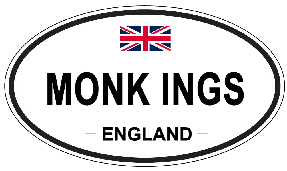 MONK INGS, England - Oval Magnet