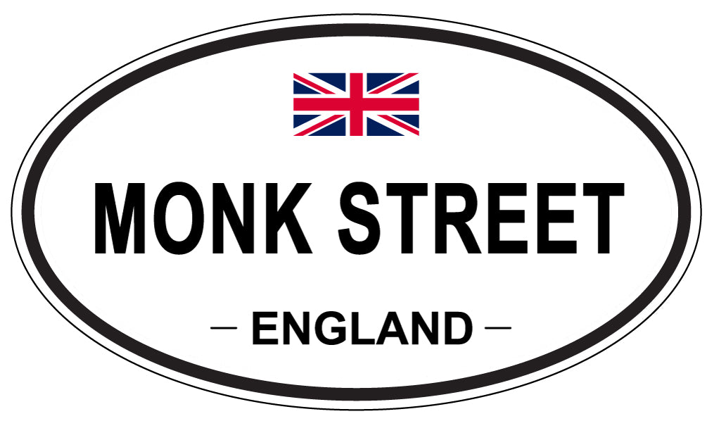 MONK STREET, ENGLAND - Oval Sticker