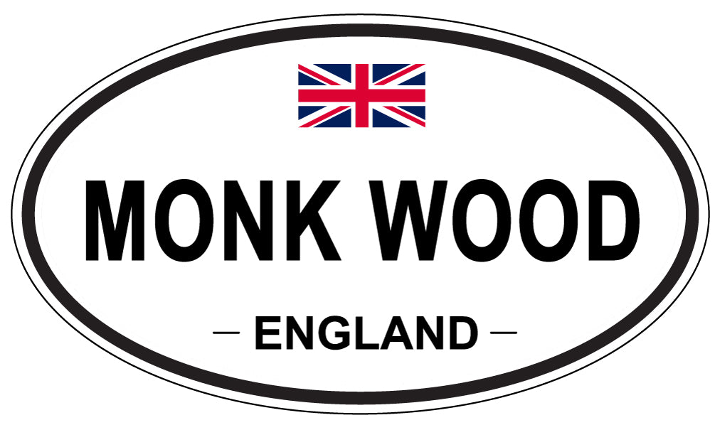 MONK WOOD, ENGLAND - Oval Sticker