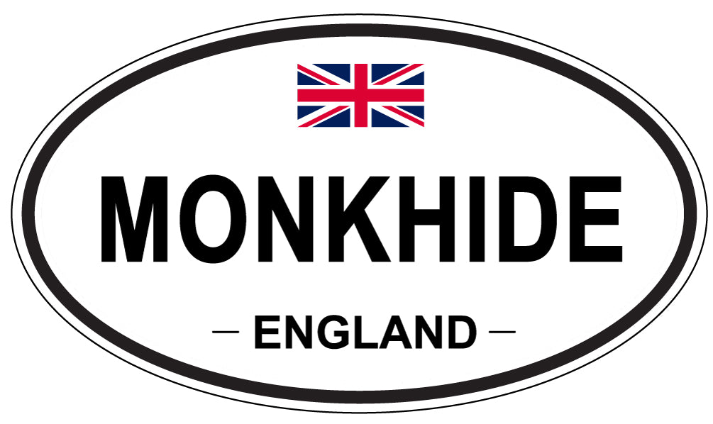 MONKHIDE, ENGLAND - Oval Sticker