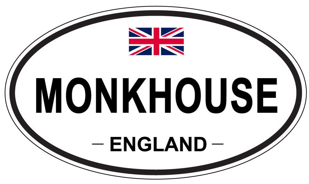 MONKHOUSE, ENGLAND - Oval Sticker