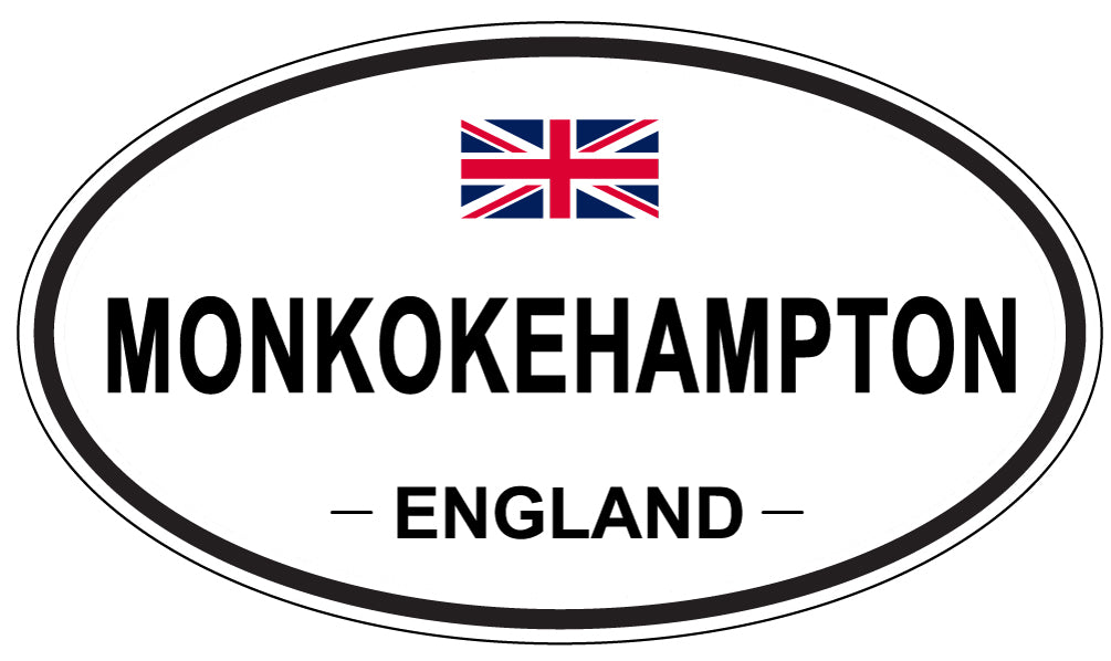 MONKOKEHAMPTON, ENGLAND - Oval Sticker