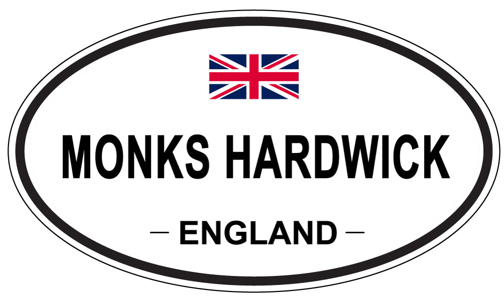 MONKS HARDWICK, ENGLAND - Oval Sticker