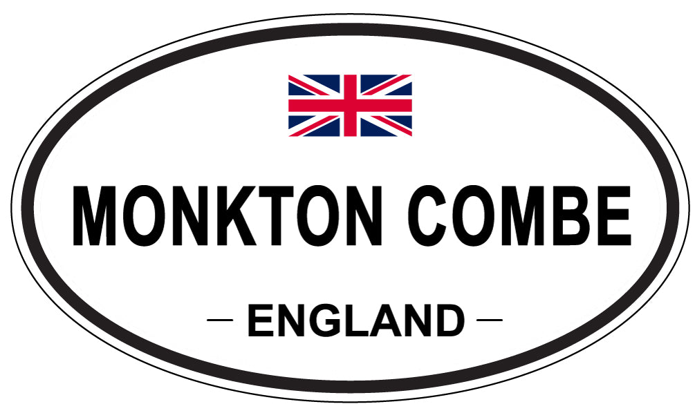MONKTON COMBE, ENGLAND - Oval Sticker