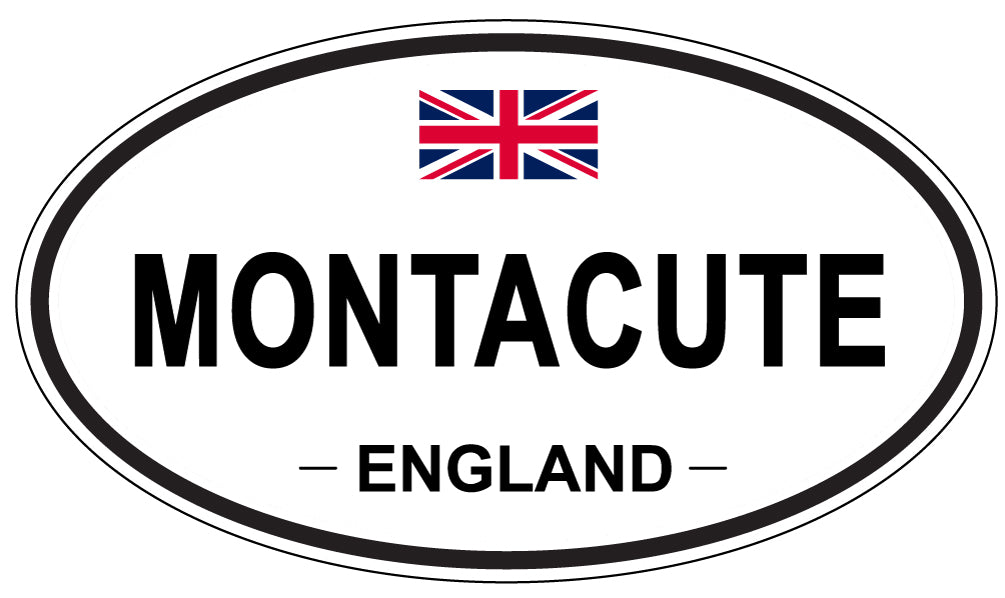 MONTACUTE, ENGLAND - Oval Sticker