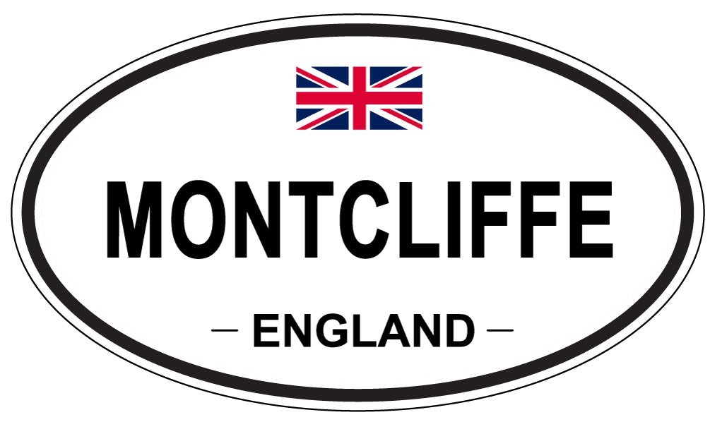 MONTCLIFFE, ENGLAND - Oval Sticker
