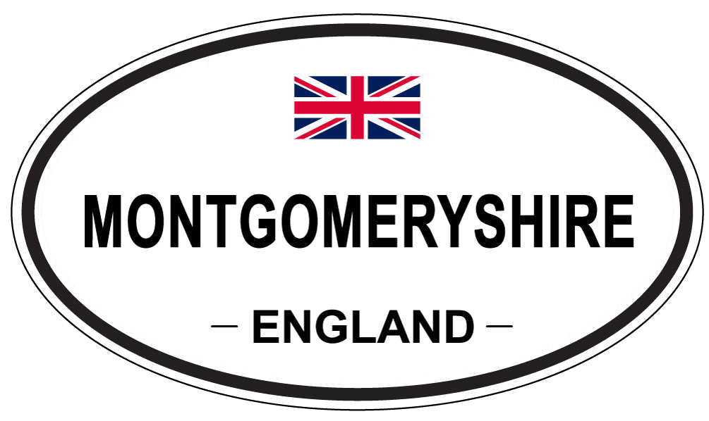 MONTGOMERYSHIRE, ENGLAND - Oval Sticker
