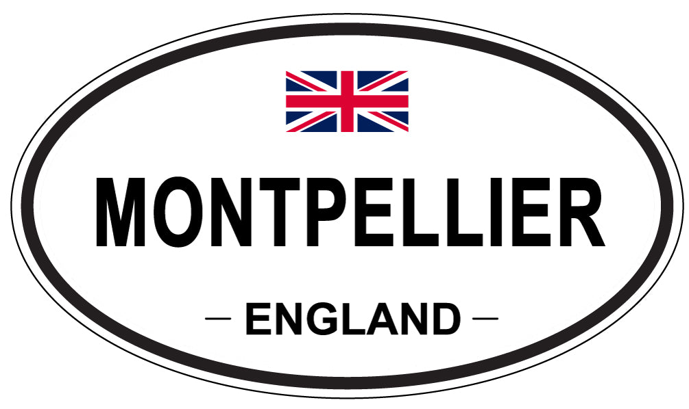 MONTPELLIER, ENGLAND - Oval Sticker