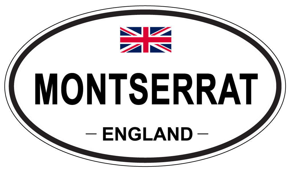 MONTSERRAT, England - Oval Magnet