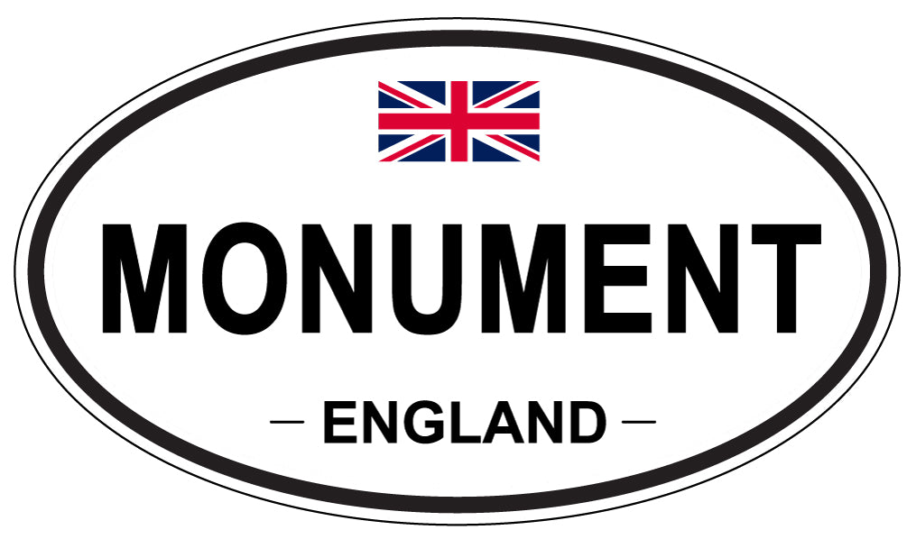 MONUMENT, ENGLAND - Oval Sticker