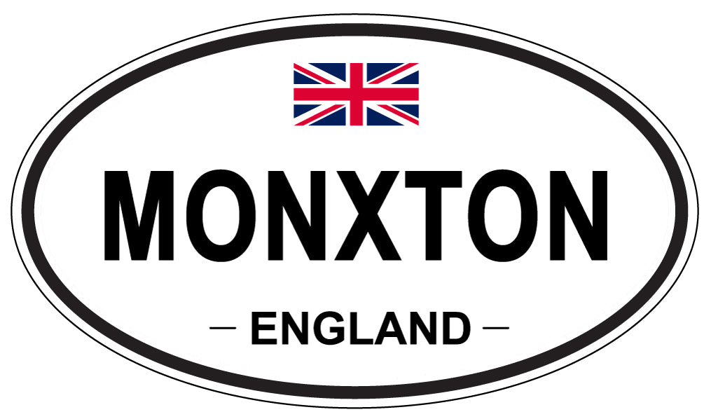 MONXTON, ENGLAND - Oval Sticker
