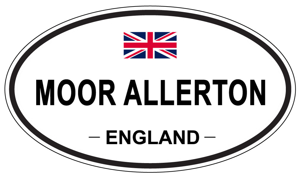 MOOR ALLERTON, ENGLAND - Oval Sticker