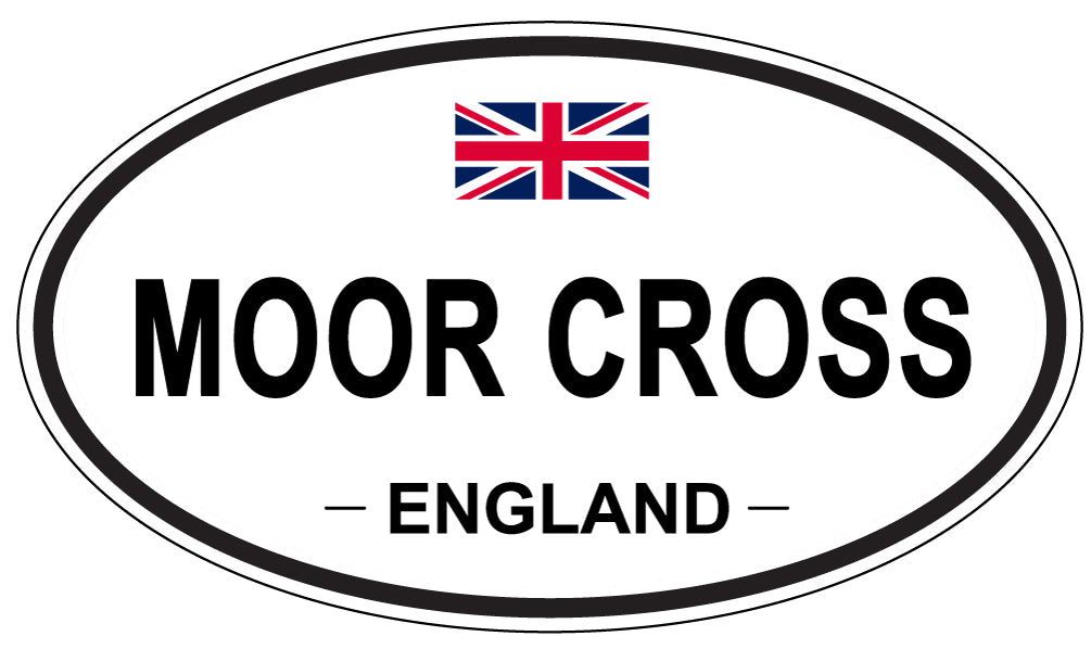 MOOR CROSS, ENGLAND - Oval Sticker