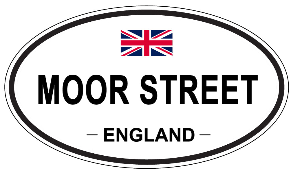 MOOR STREET, England - Oval Magnet