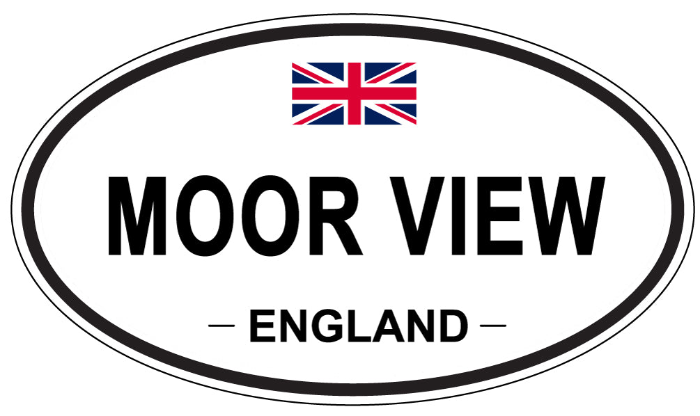 MOOR VIEW, ENGLAND - Oval Sticker