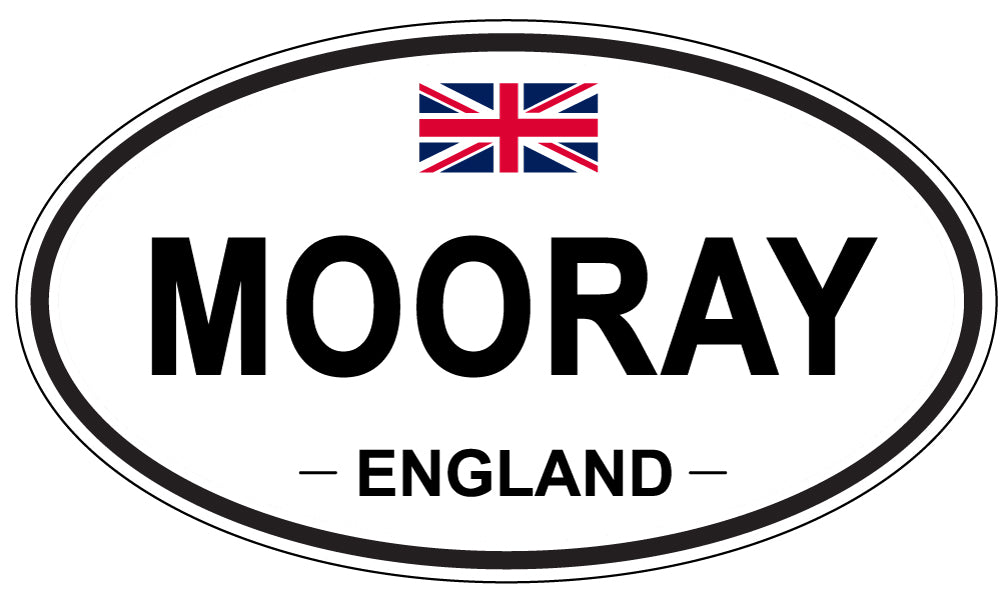 MOORAY, ENGLAND - Oval Sticker