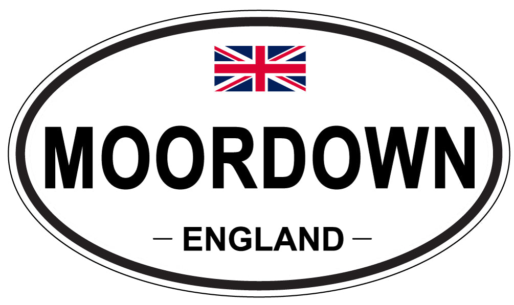 MOORDOWN, ENGLAND - Oval Sticker
