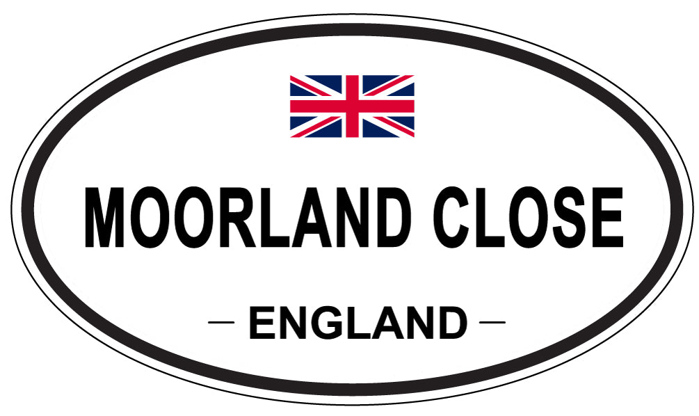 MOORLAND CLOSE, England - Oval Magnet