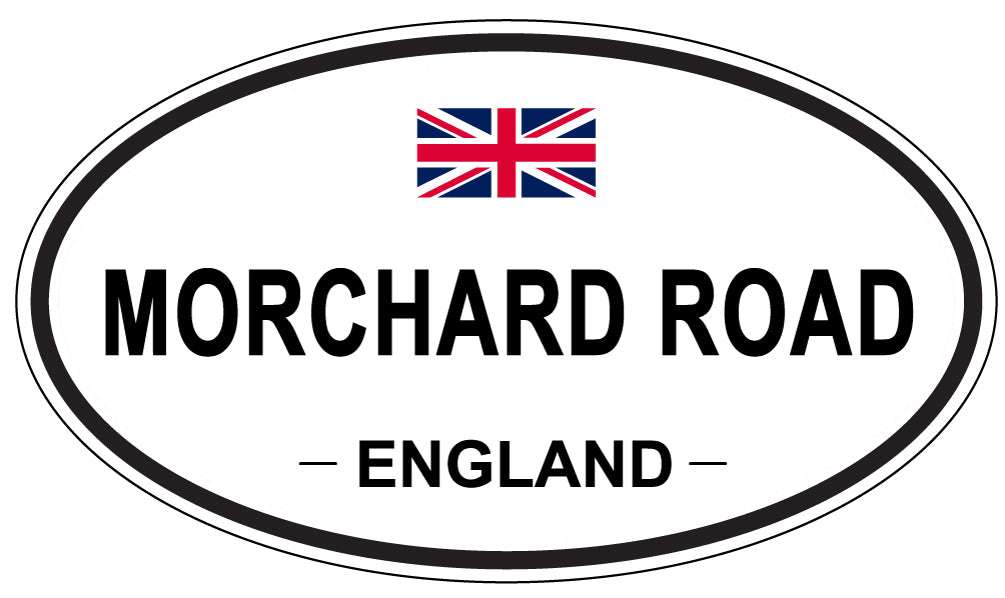 MORCHARD ROAD, ENGLAND - Oval Sticker