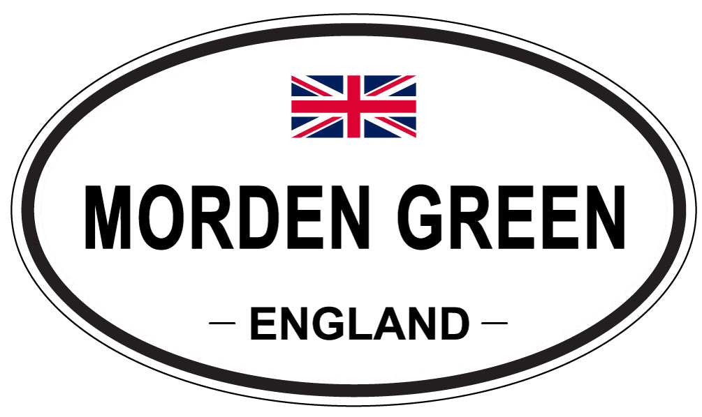 MORDEN GREEN, ENGLAND - Oval Sticker
