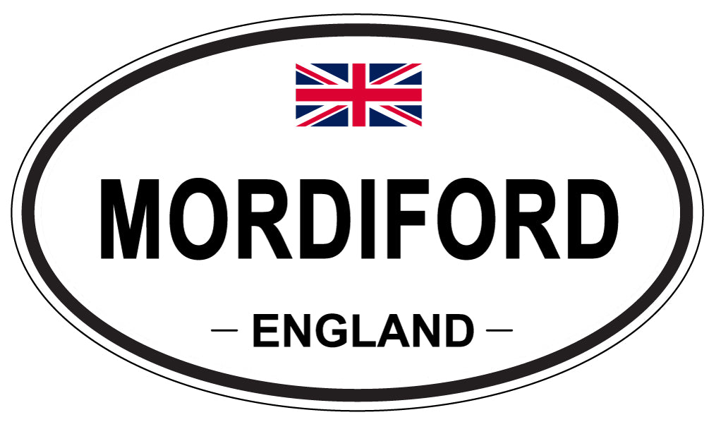 MORDIFORD, ENGLAND - Oval Sticker