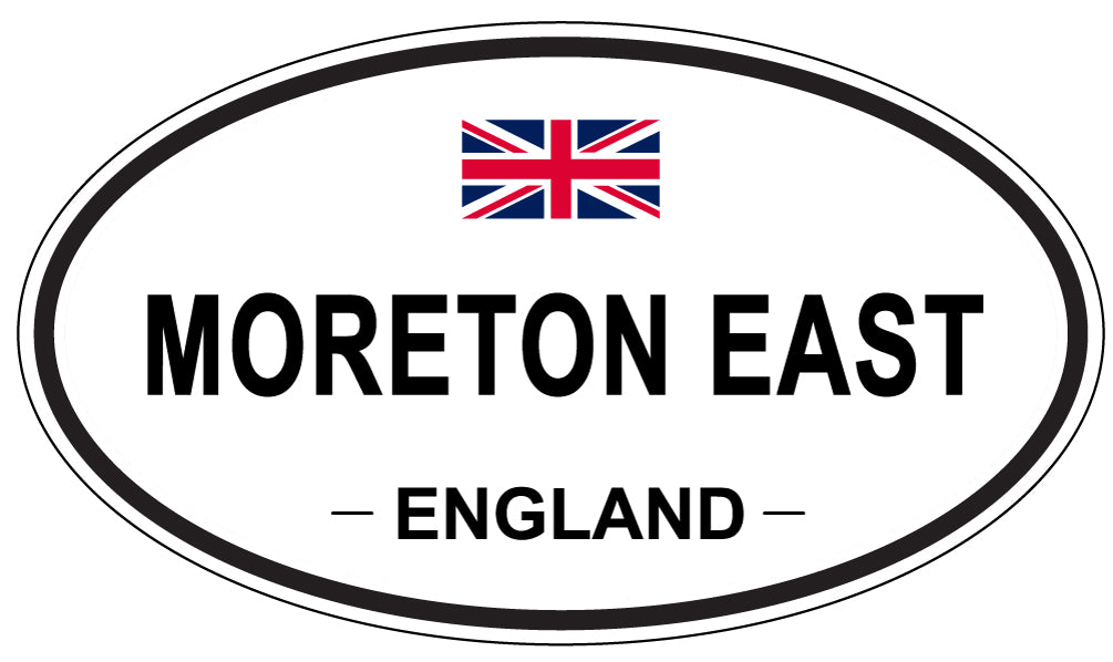 MORETON EAST, ENGLAND - Oval Sticker