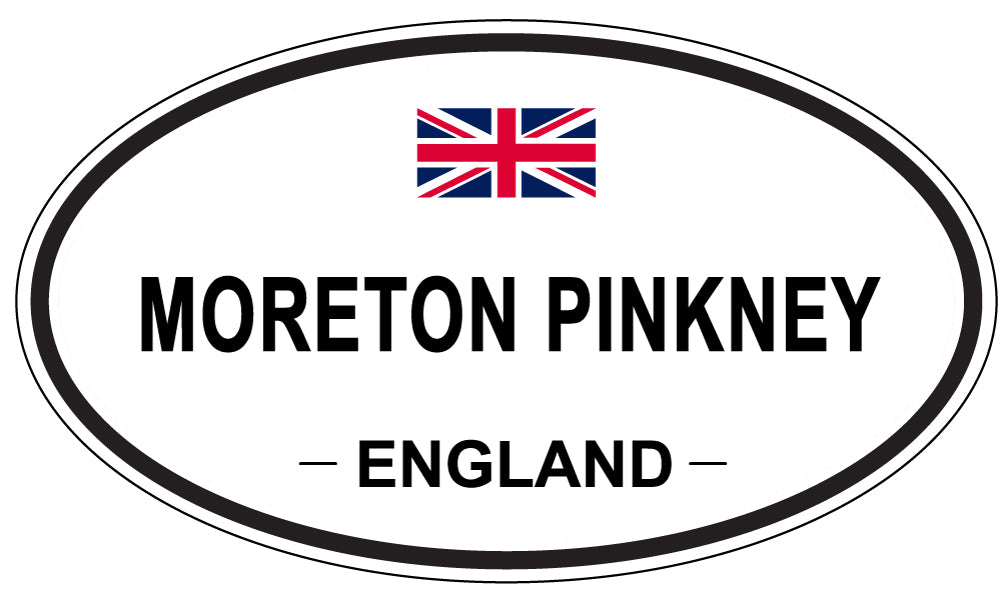 MORETON PINKNEY, ENGLAND - Oval Sticker