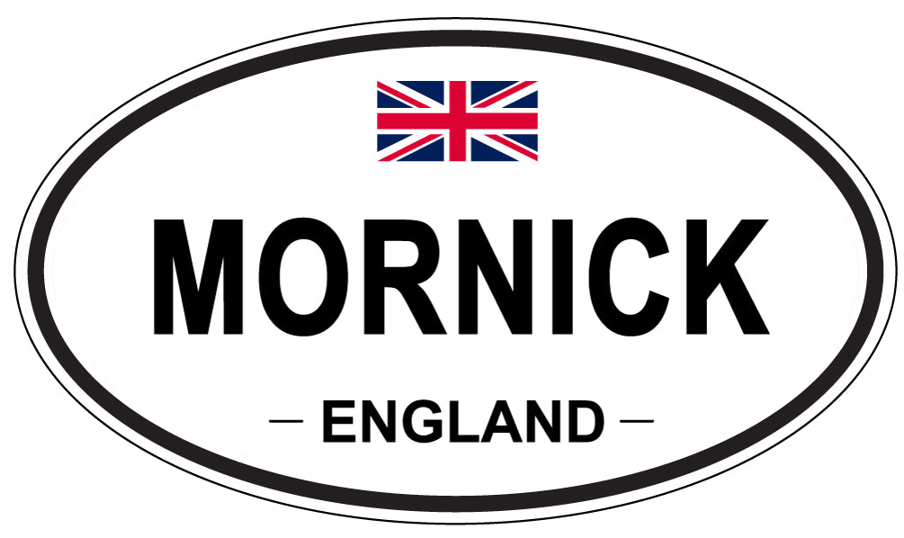 MORNICK, ENGLAND - Oval Sticker