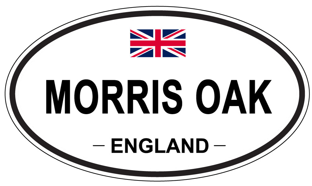 MORRIS OAK, ENGLAND - Oval Sticker