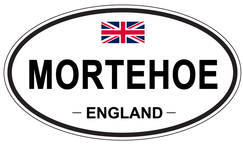 MORTEHOE, ENGLAND - Oval Sticker