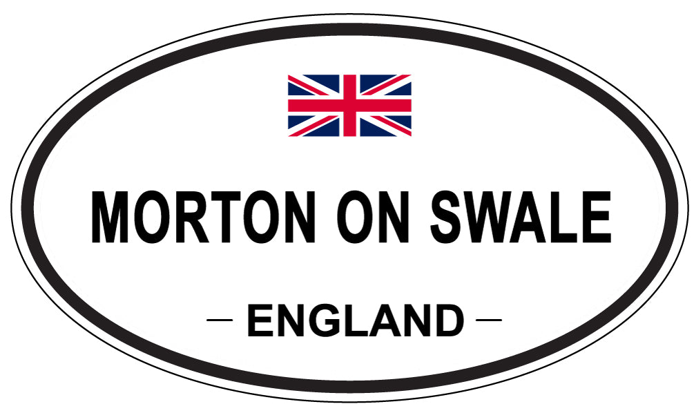 MORTON ON SWALE, ENGLAND - Oval Sticker